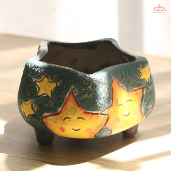 Starry Smiles Plant Pot