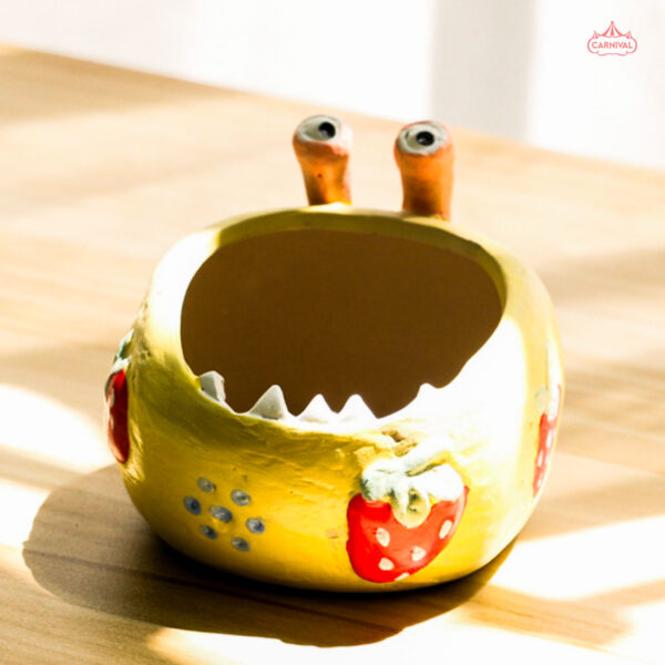 Yellow Chomp Plant Pot